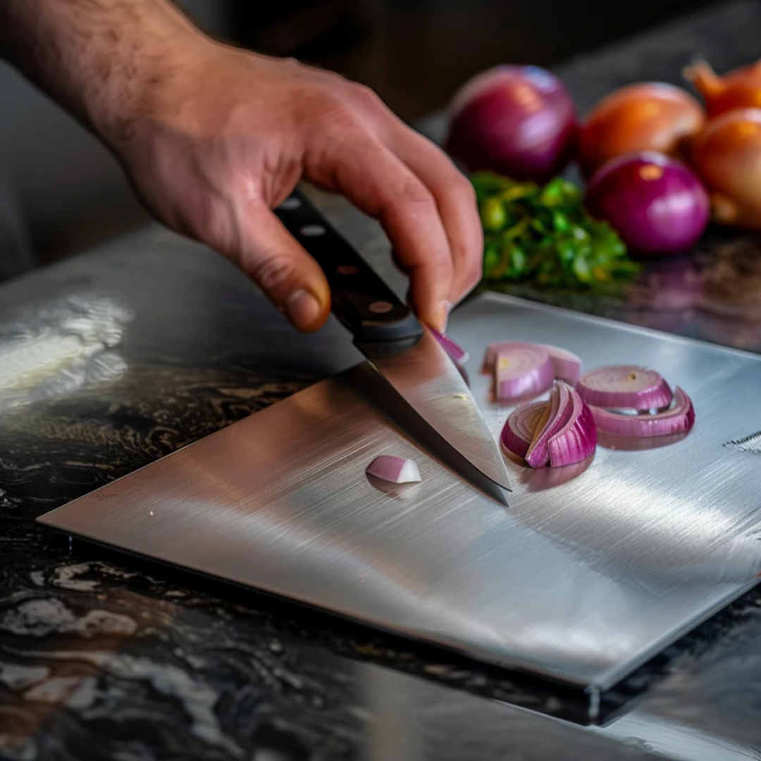 Stainless Steel Cutting Board - Durable & Easy to Clean