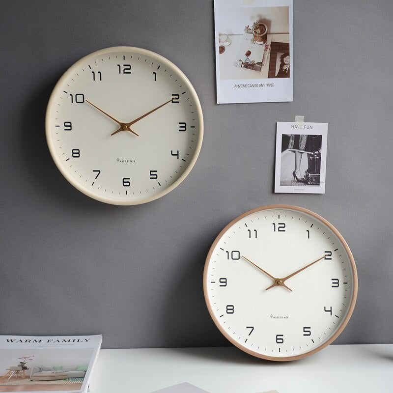 Scandinavian Minimalist Wooden Wall Clock - Stylish Decor