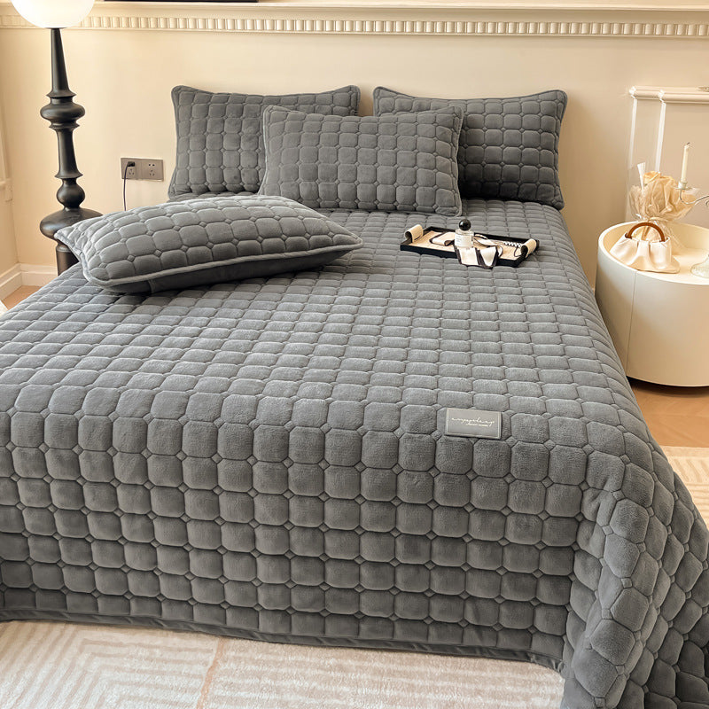 Square Textured Plush Throw Blanket for Cozy Comfort