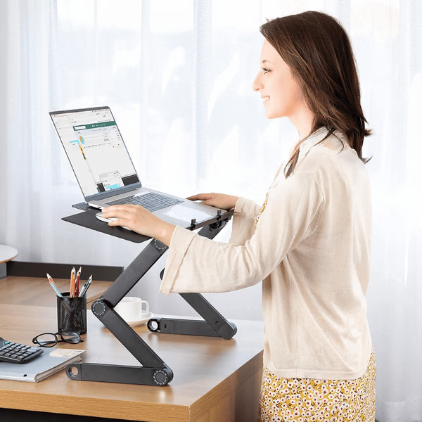 Discover the Adjustable 360 Ergonomic Laptop Stand - Portable FlexStand