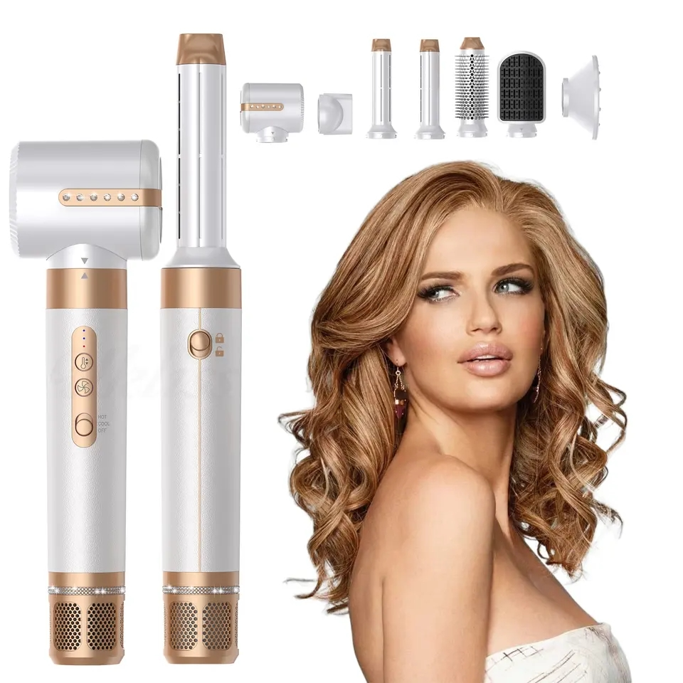 7 in 1 airwrap hair styler multi functional tool curls waves straighte