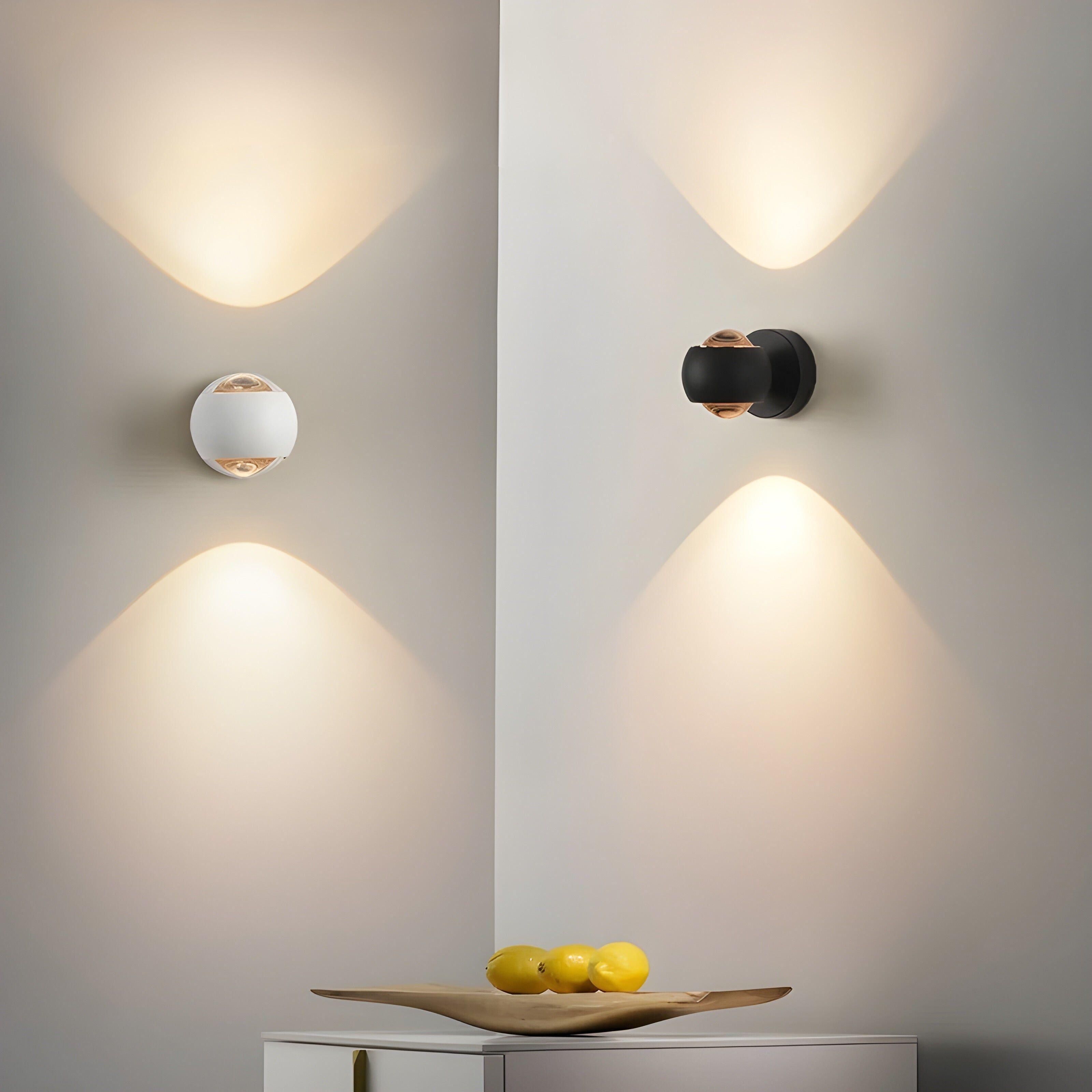 modern edge light contemporary 360 rotating indoor wall lamp