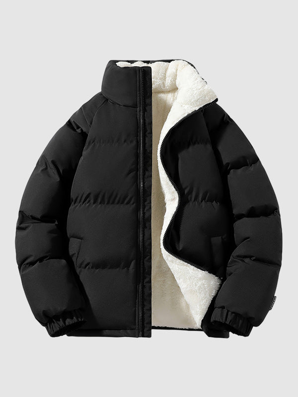 calvin mens fleece lined padded puffer jacket