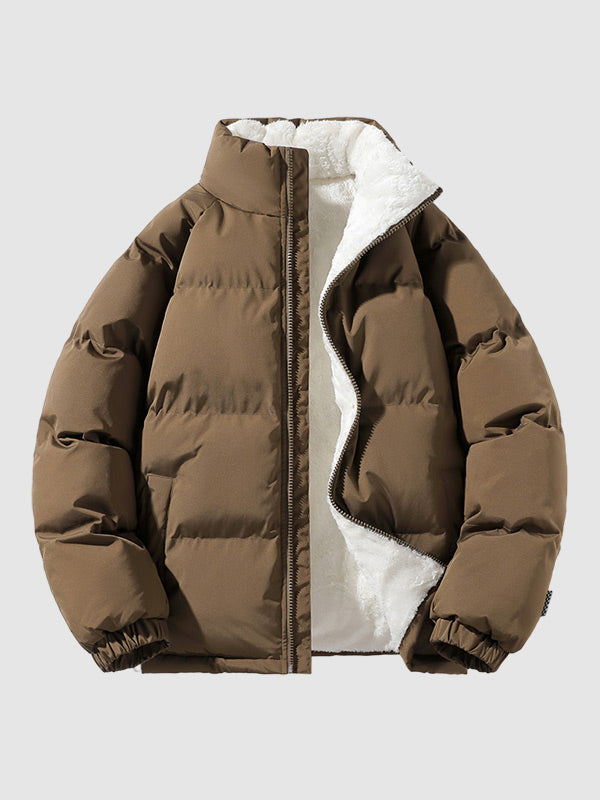 calvin mens fleece lined padded puffer jacket