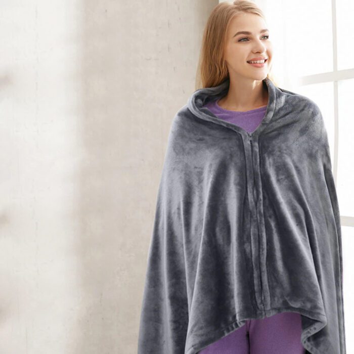 wearable electric heated throw blanket