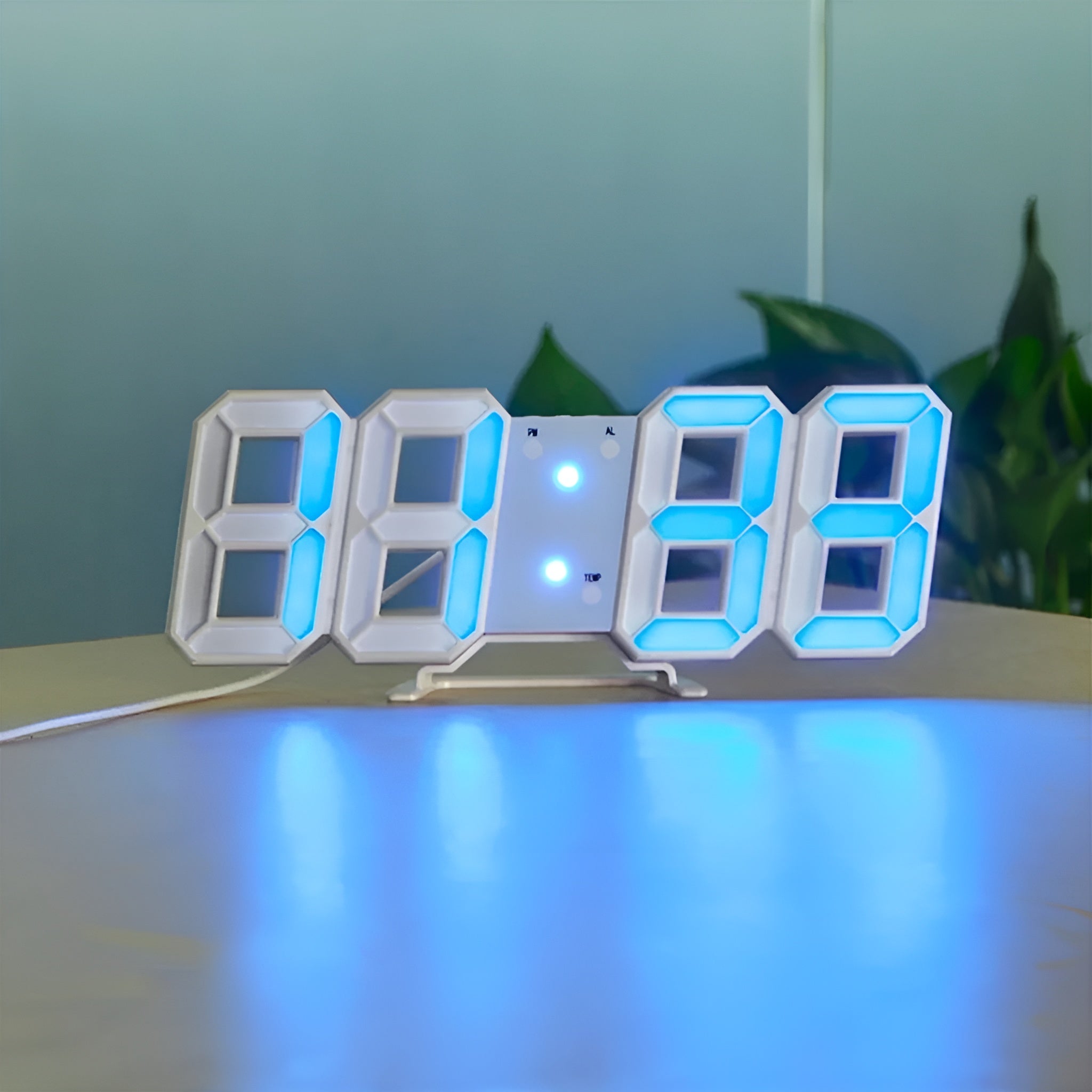 pixeltime modern 3d led digital wall clock temperature date alarm