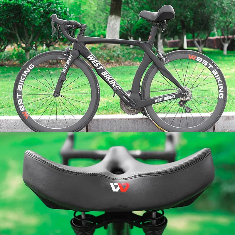 ride ease extra wide breathable comfortable bike saddle