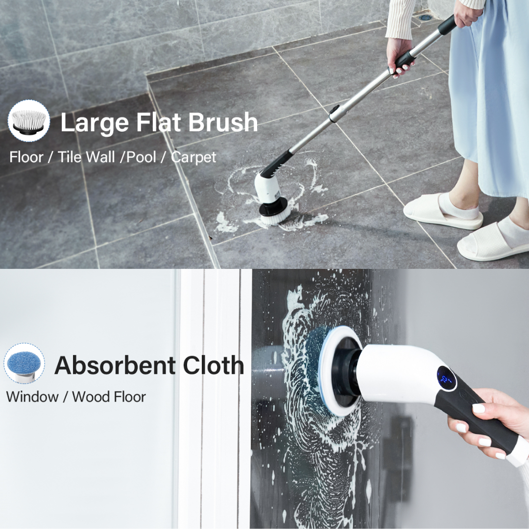 electric spin scrubber fast cleaning solution