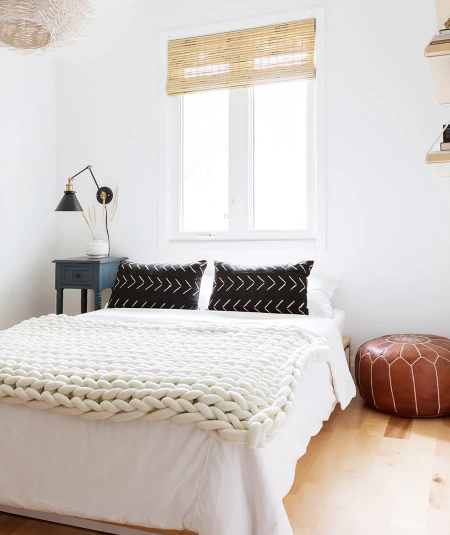 chunky knit wool throw blanket super cozy soft