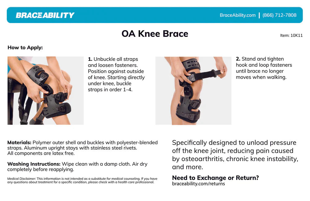 osteoarthritis knee brace medial lateral support bone pain
