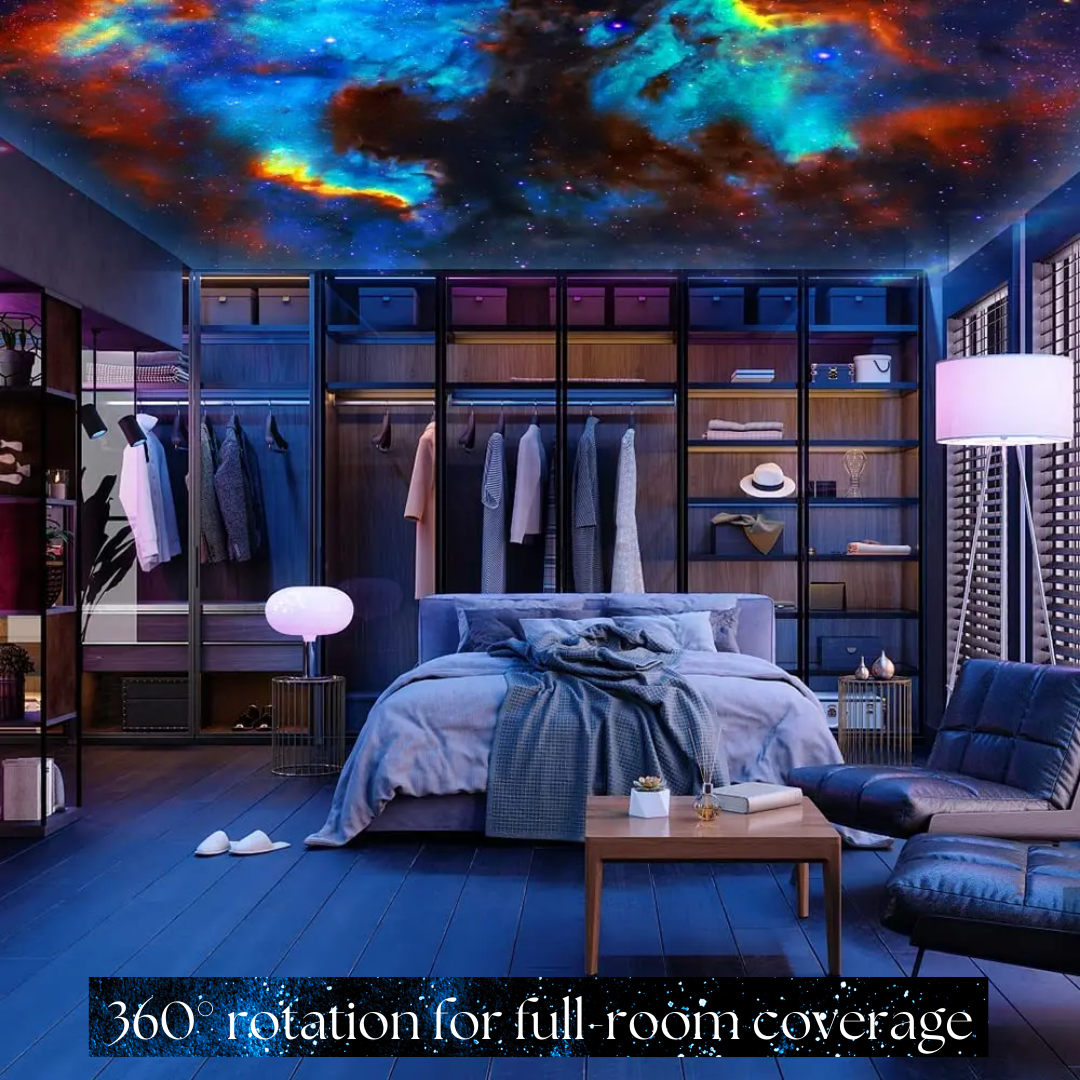 planetarium galaxy projector 360 rotation full room coverage
