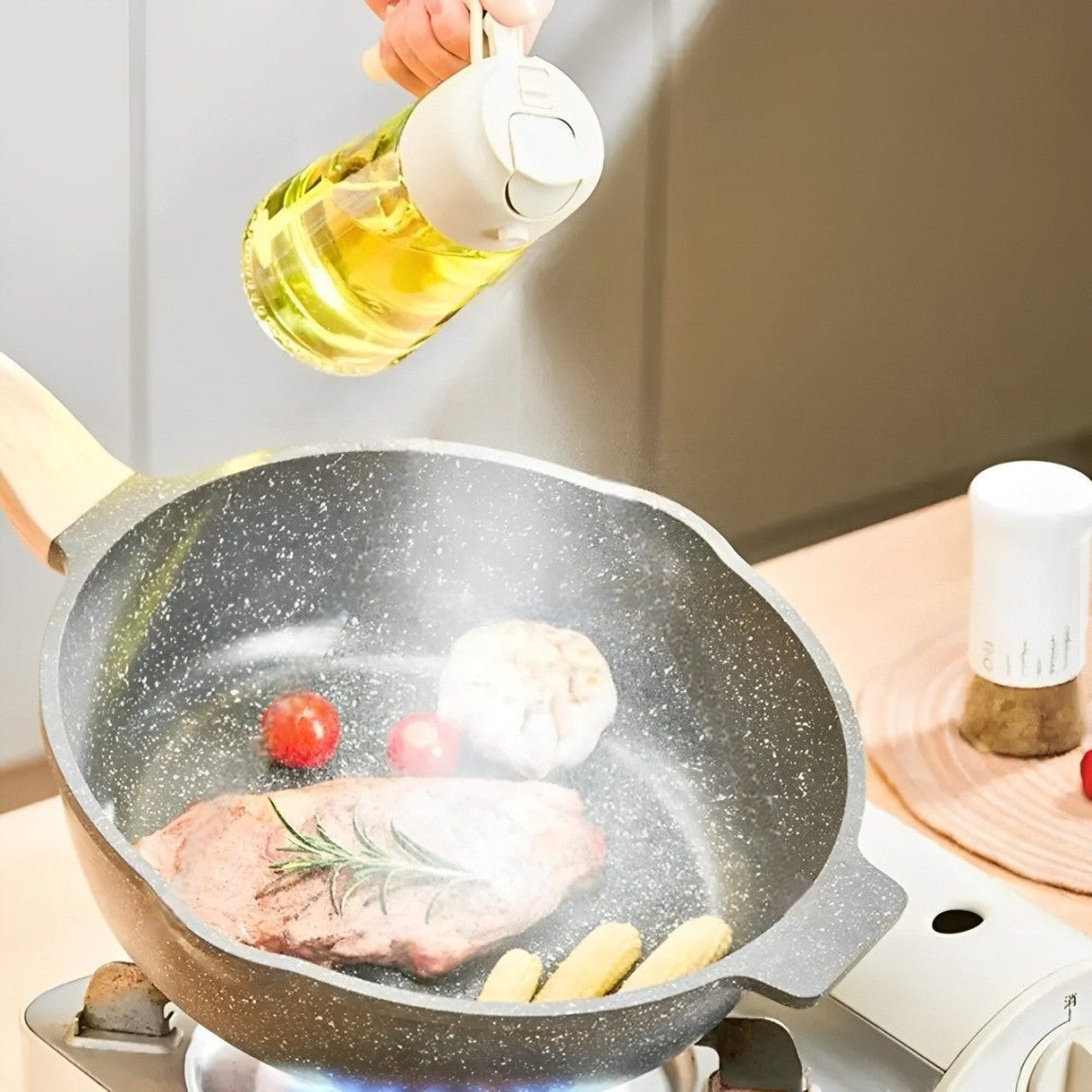 2 in 1 olive oil dispenser sprayer cooking salad frying bbq