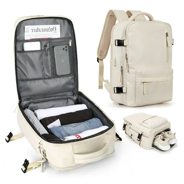 womens large waterproof travel backpack hiking rucksack usb charging