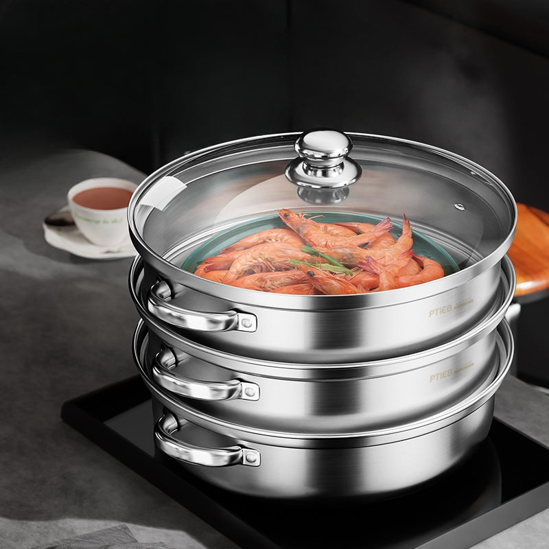 nutristeam 3 tier stainless steel steamer healthy cooking