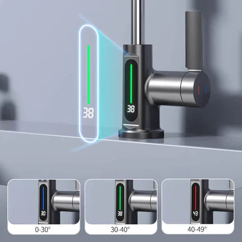 watermaster flexible led faucet 360 swivel pull out hose 5 spray optio