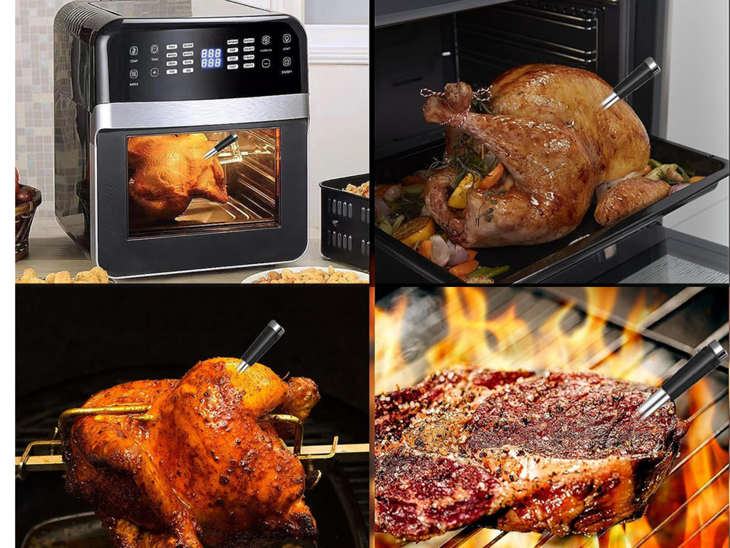 wireless meat thermometer perfect for steaks bbq fish turkey
