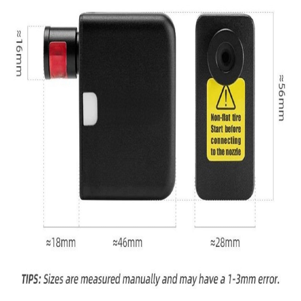 ultra compact mini electric bicycle pump type c rechargeable battery