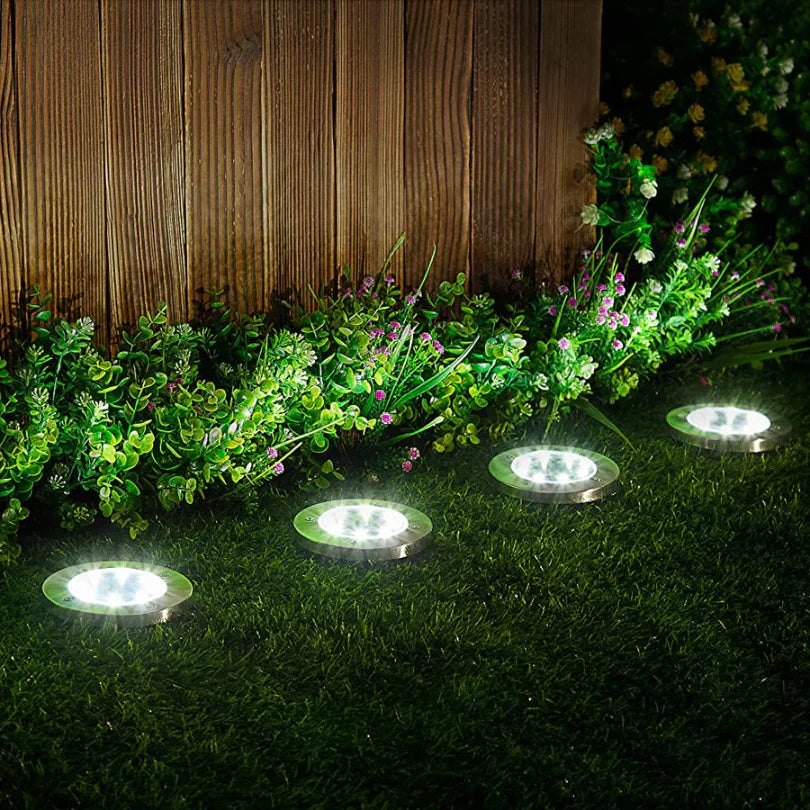 solar ground lights weatherproof outdoor led path lighting