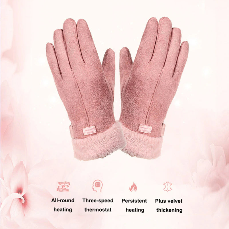 rechargeable heated winter gloves 5000mah touchscreen