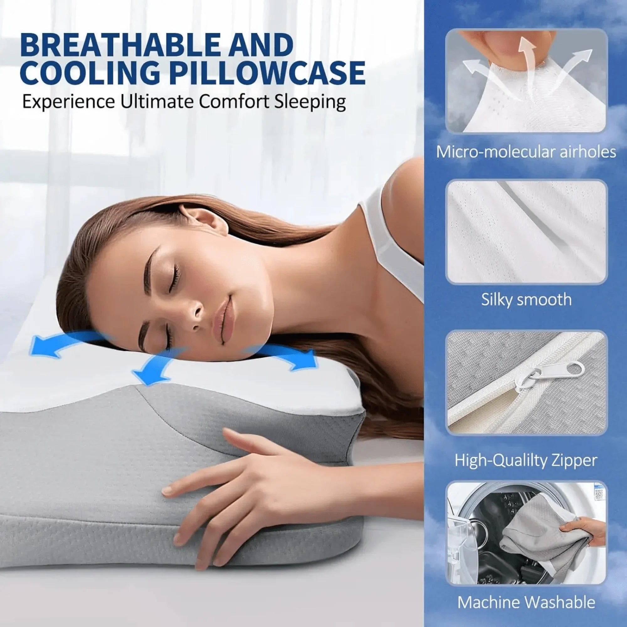 butterfly memory foam orthopedic pillow pain relief