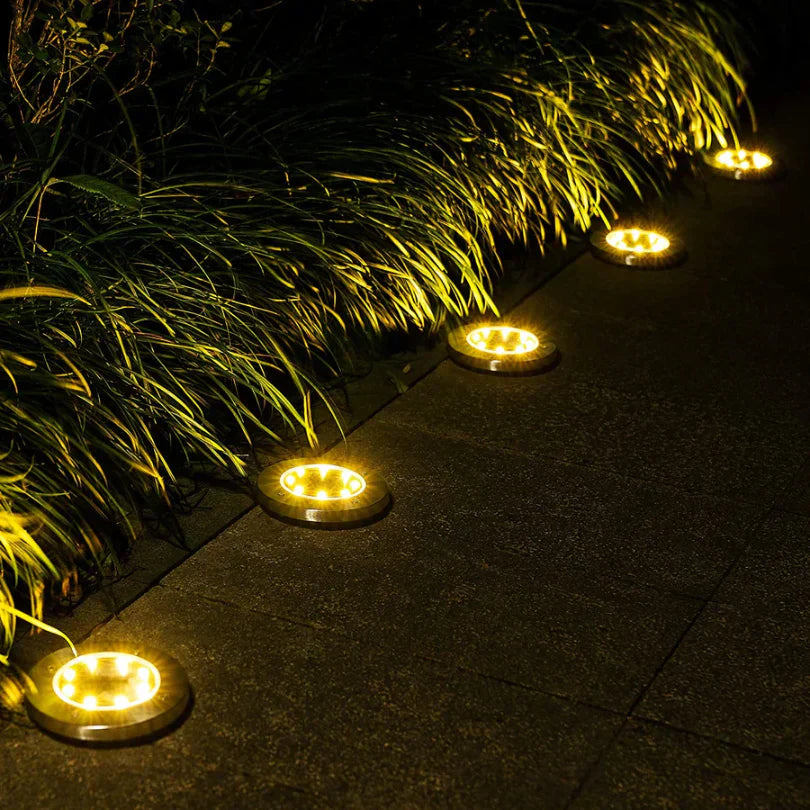 solar ground lights weatherproof outdoor led path lighting