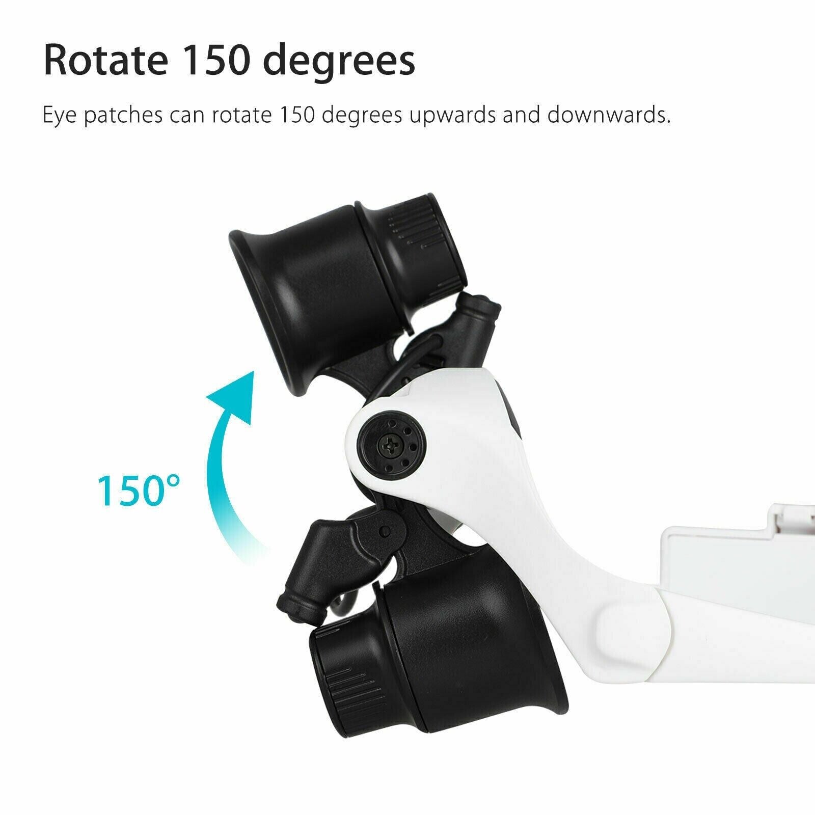 headband magnifier 8x led light jewelry glasses