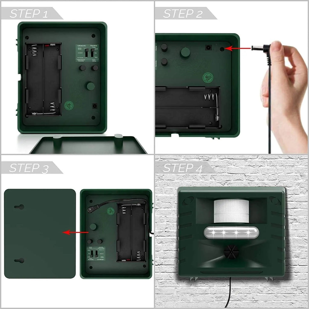 ultrasonic woodpecker repeller humane bird deterrent garden home