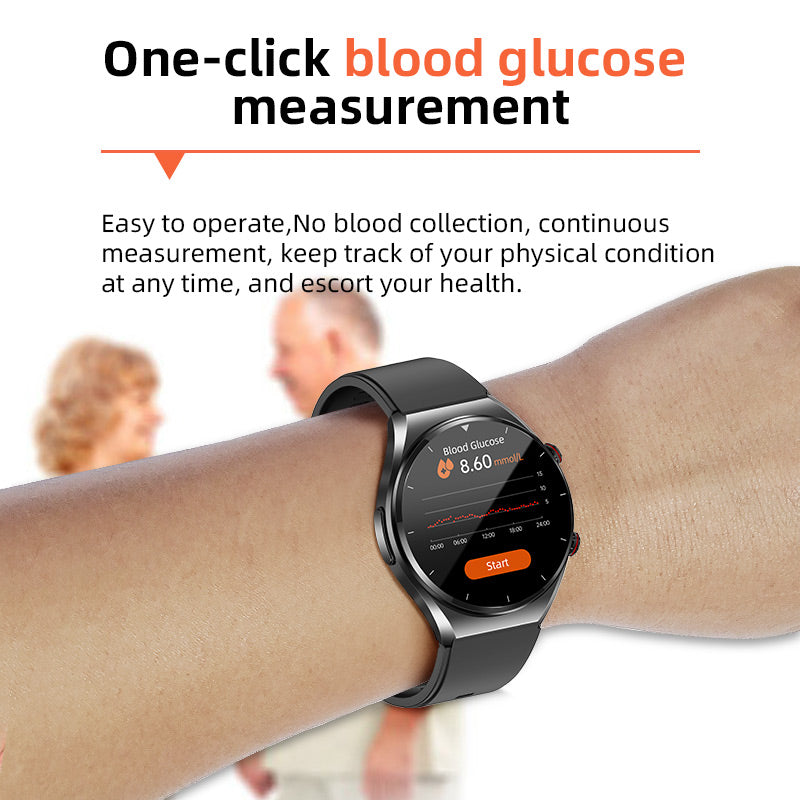one click health monitor blood sugar glucose pressure ecg hrv watch
