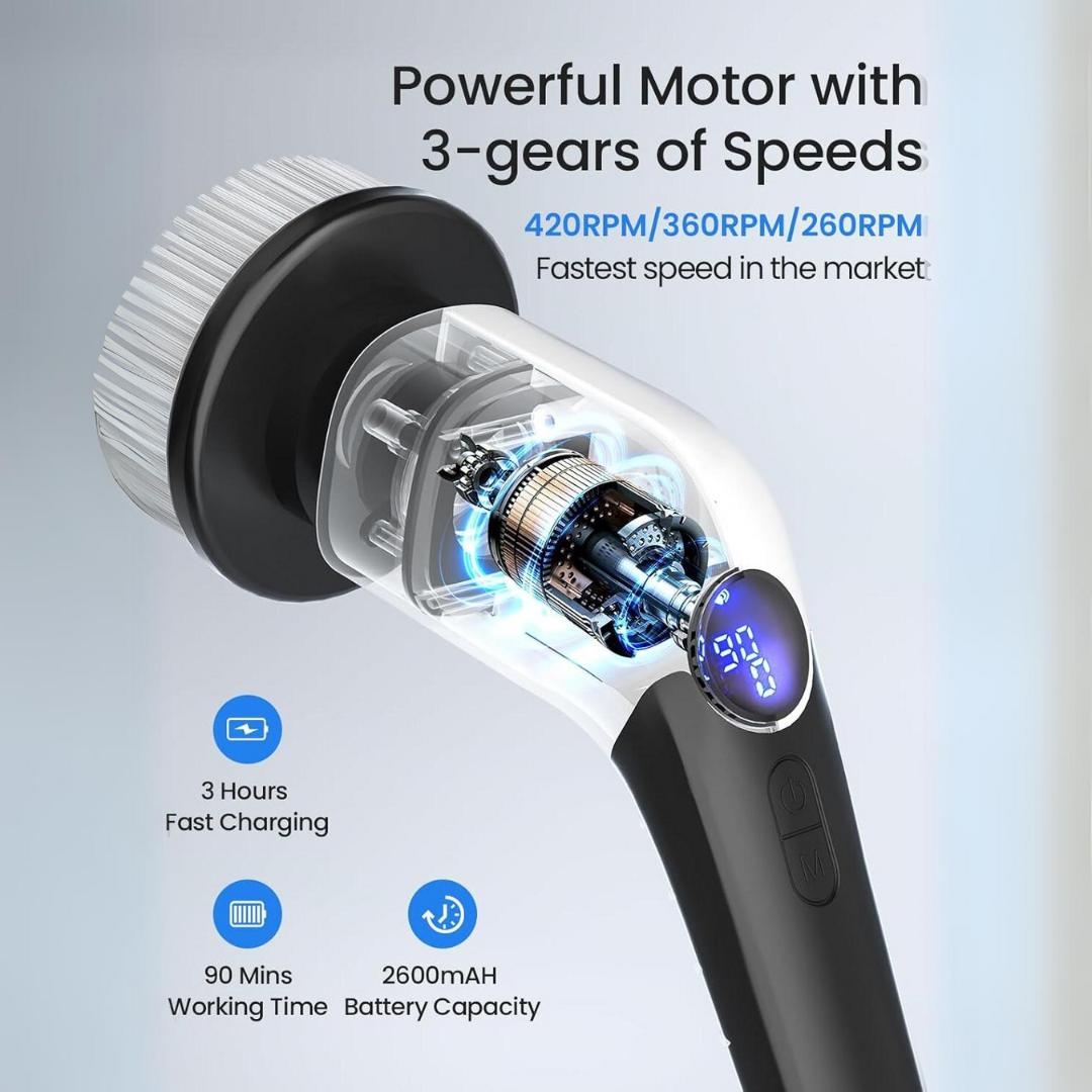 electric spin scrubber fast cleaning solution