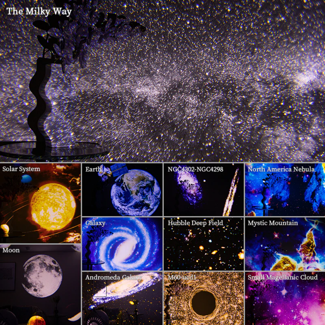planetarium galaxy projector 360 rotation full room coverage