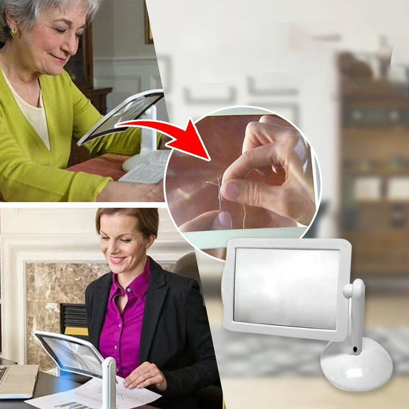 hands free led desk magnifier 3x precision work