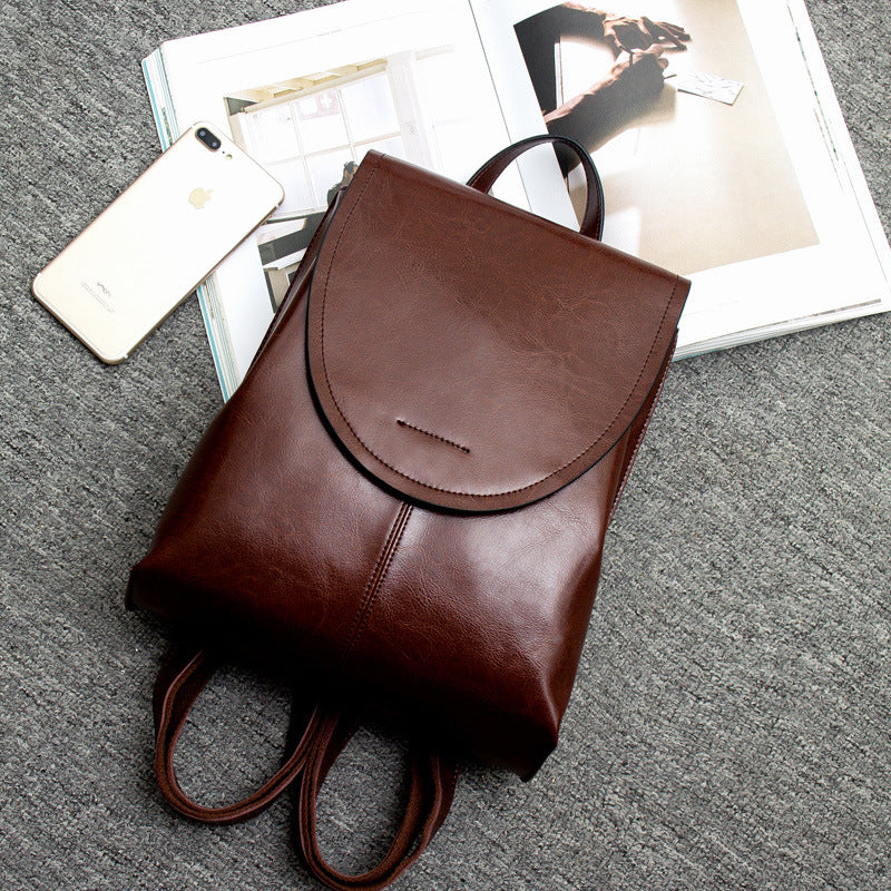 trendy leather backpack women stylish versatile durable