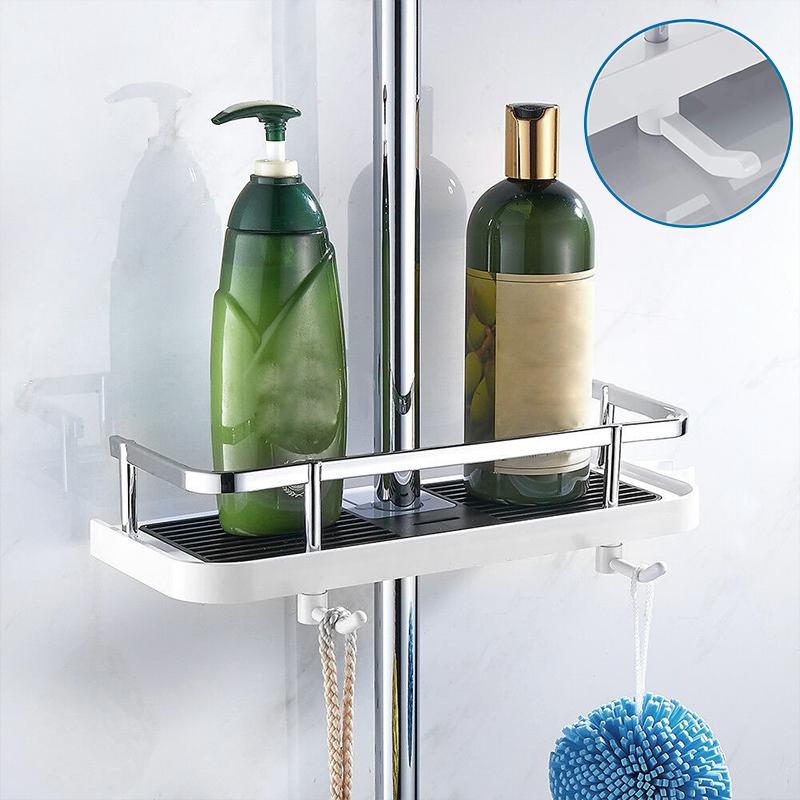 bath buddy no drill shower shelf space saving storage