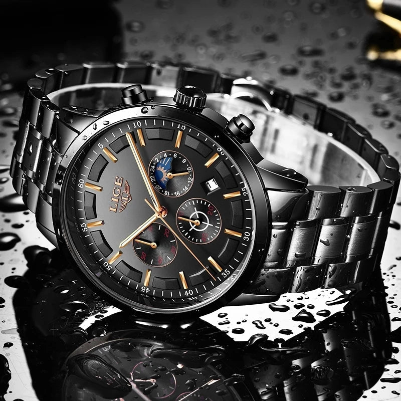 vanguard time black steel military watch sleek sophisticated