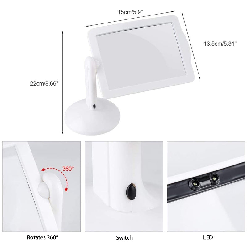 hands free led desk magnifier 3x precision work