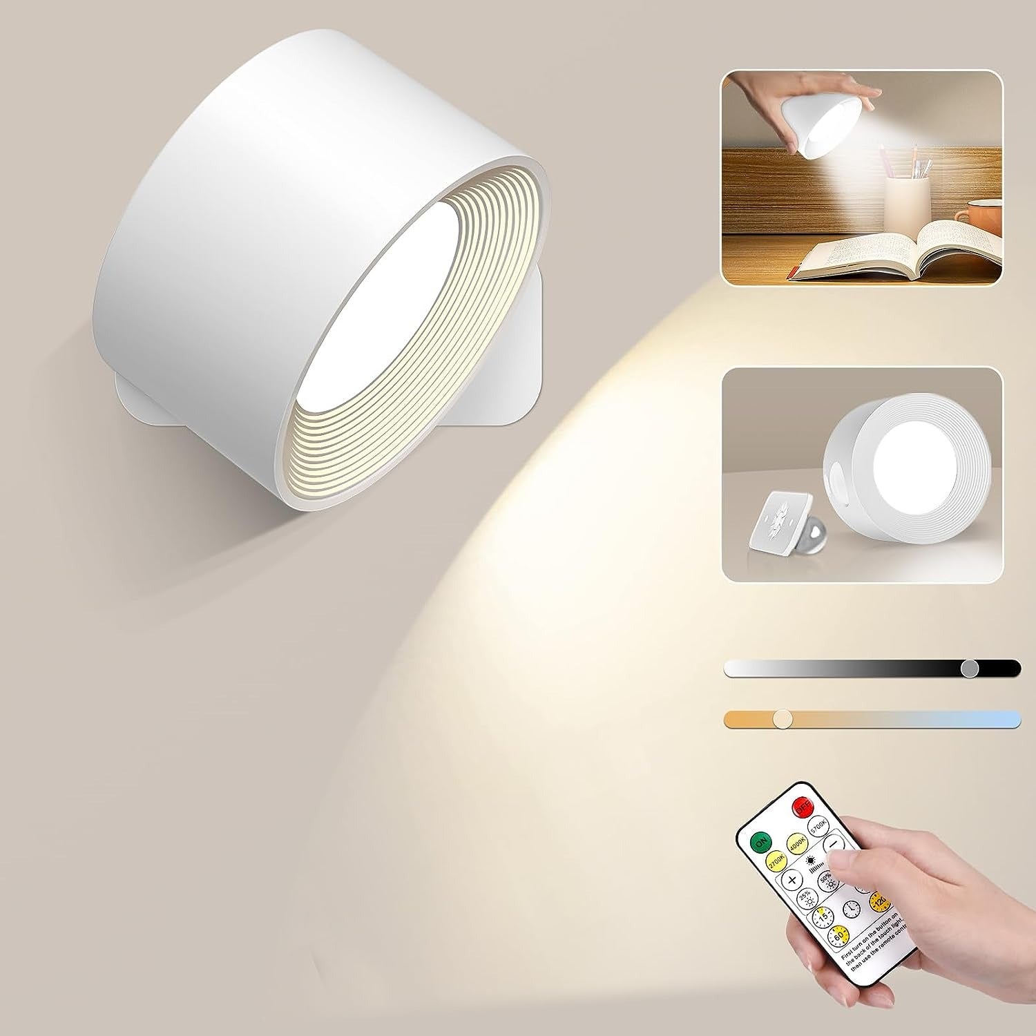 eternity glow wireless led wall light remote control timer