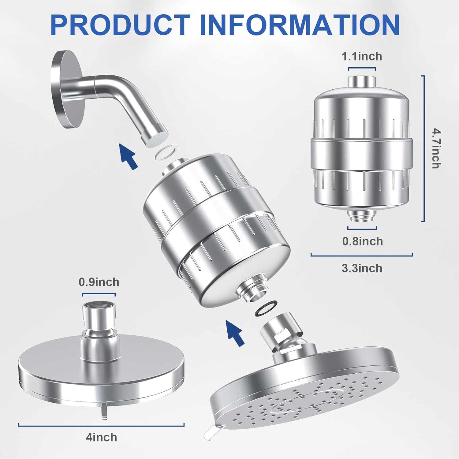 filtered showerhead skin radiance hair health