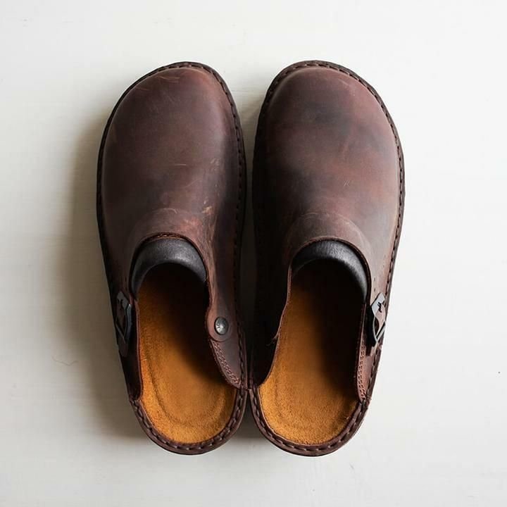 berken leather slippers for men