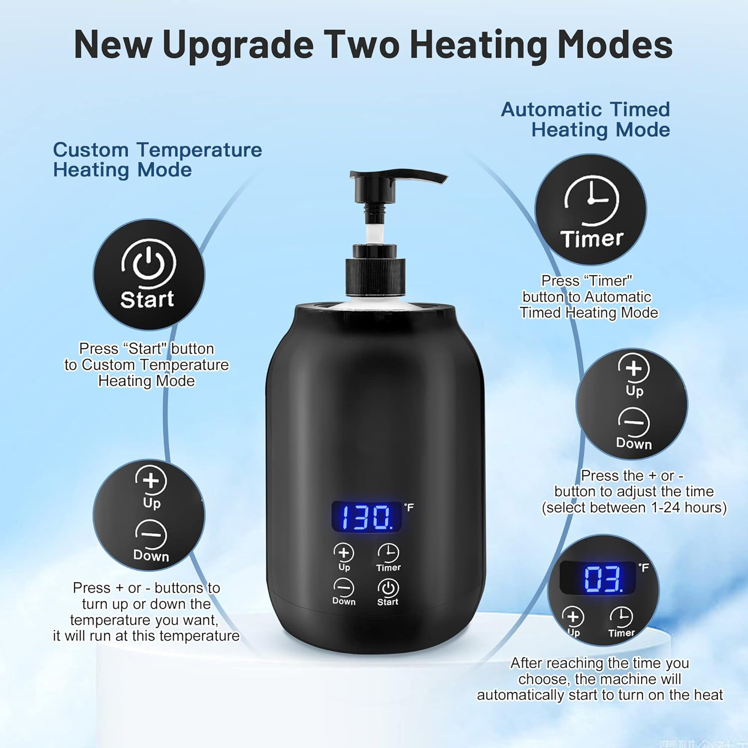 professional portable electric massage oil warmer fast heating digital