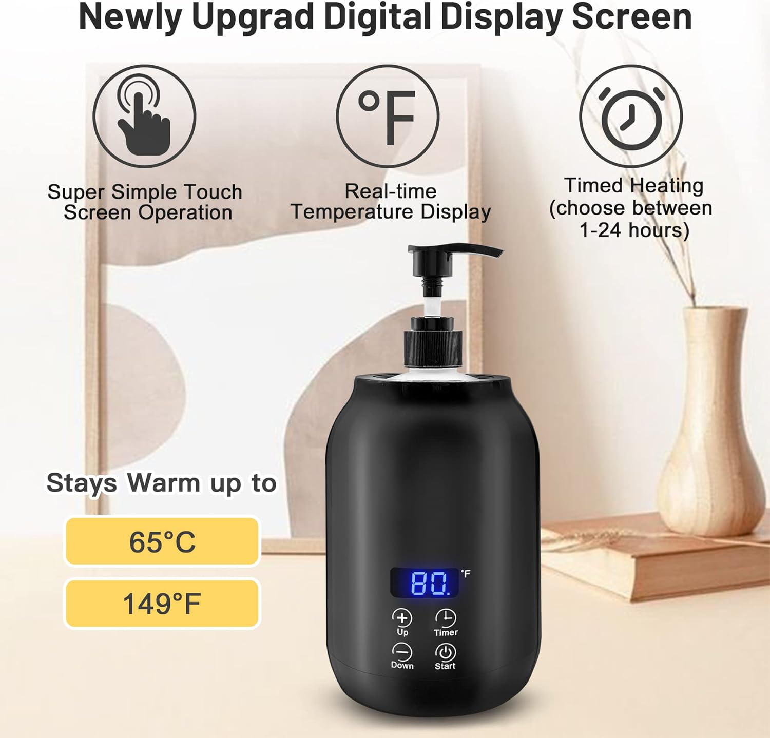 professional portable electric massage oil warmer fast heating digital