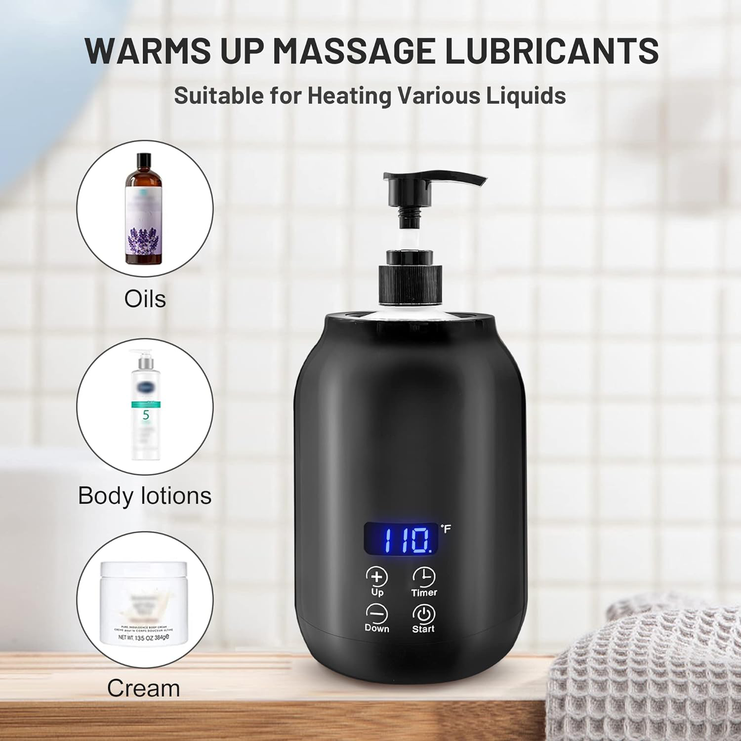 professional portable electric massage oil warmer fast heating digital