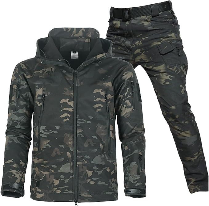 maxshield waterproof windproof outdoor set fleece lining six pockets