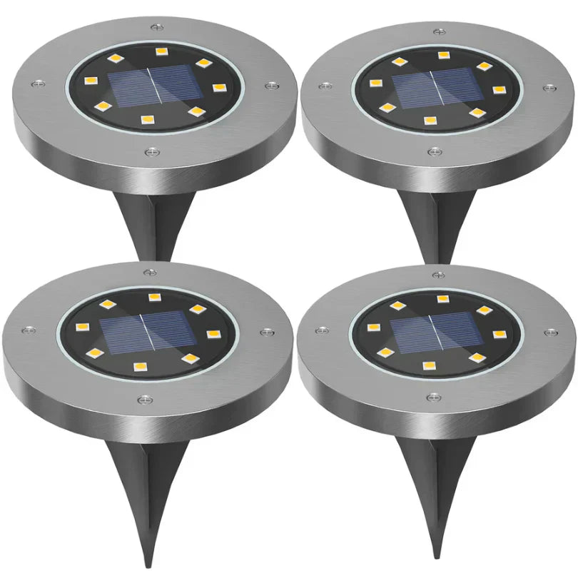 solar ground lights weatherproof outdoor led path lighting