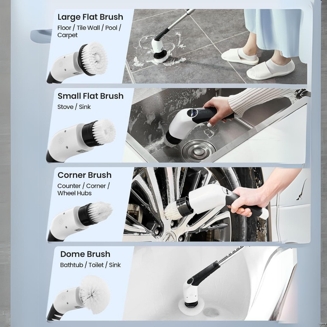 electric spin scrubber fast cleaning solution