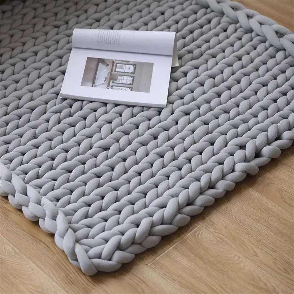 chunky knit wool throw blanket super cozy soft