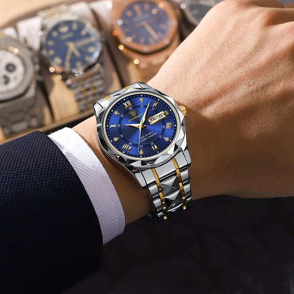 waterproof luxury mens watch top brand luminous feature
