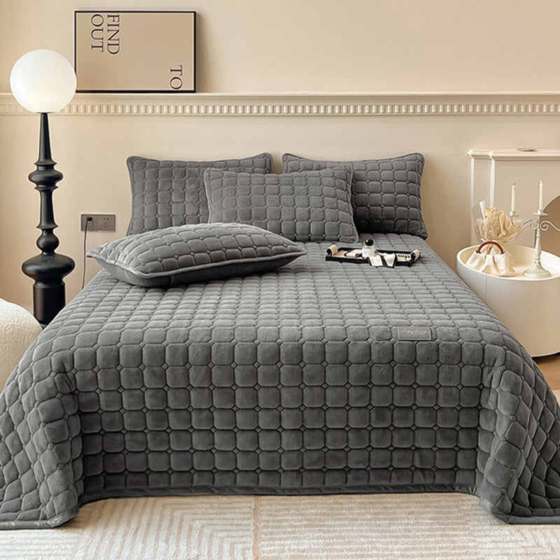 modern soft throw blanket square texture fluffy cover