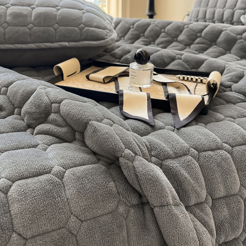 modern soft throw blanket square texture fluffy cover
