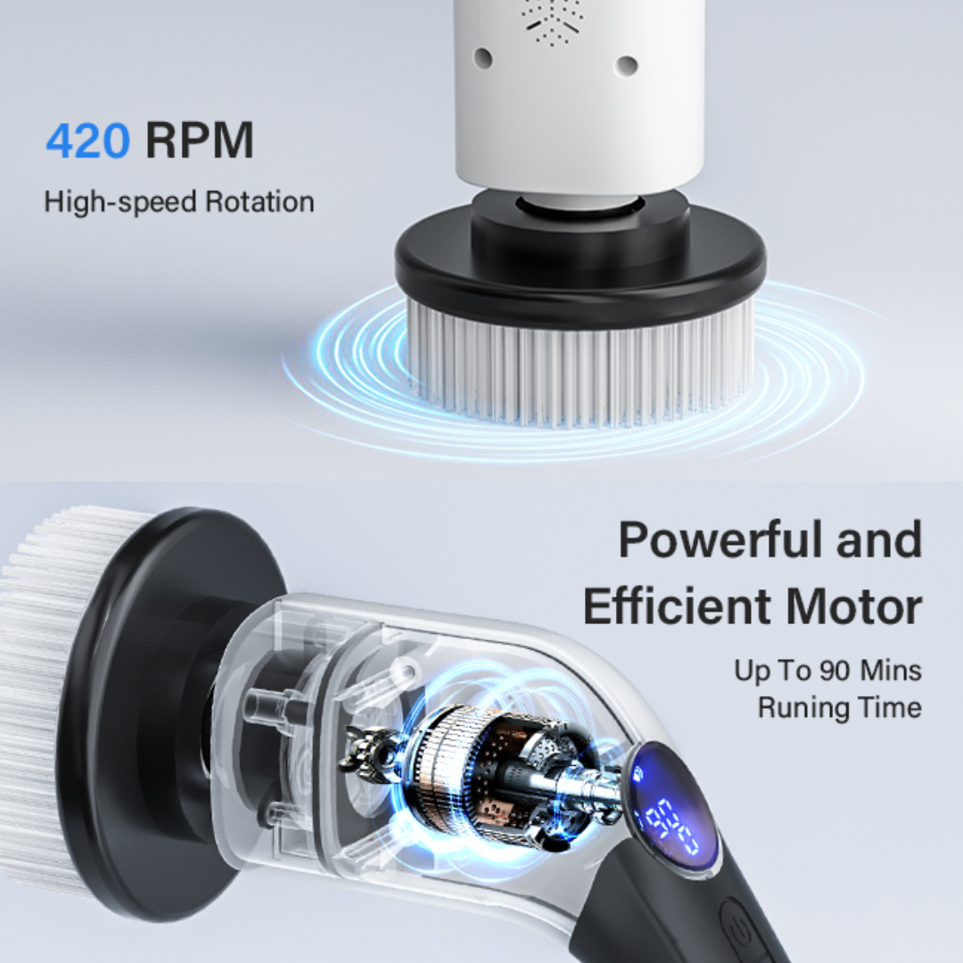 electric spin scrubber fast cleaning solution