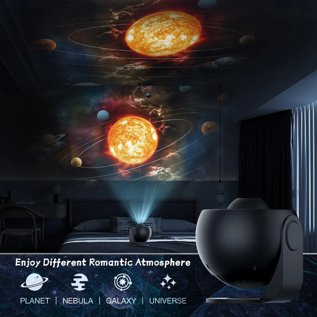 planetarium galaxy projector 360 rotation full room coverage
